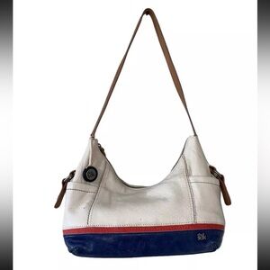 The Sak White and Blue Hobo Bag with Nautical Flair